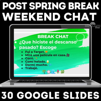 Preview of Spring Break Spanish PRETERITE Weekend Chat after Easter Break Pascua Preterito