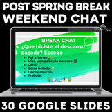 Spring Break Spanish PRETERITE Weekend Chat after Easter B