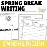 Spring Break Spanish and English Writing Activity and Worksheets