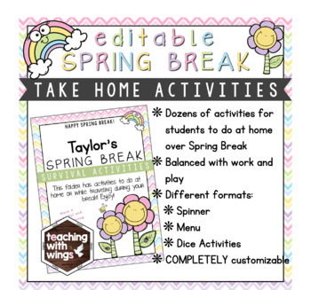 Preview of Spring Break Take Home Activities