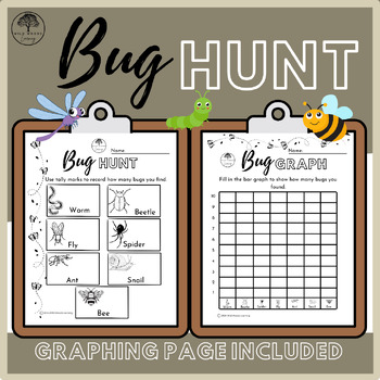 Spring Bug Hunt and Graphing Activity by Wild Woods Learning | TPT