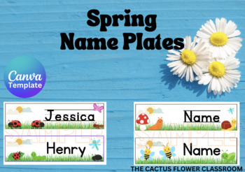 Preview of Spring Bugs-Insects Name Plates