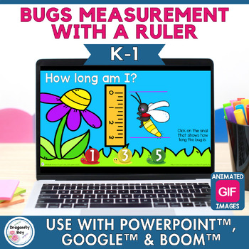 Preview of Spring Bugs Measuring with a Ruler for Google™ PowerPoint™ Boom™ Digital Game
