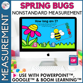 Preview of Spring Bugs Non-Standard Measurement Google™, PowerPoint™ & Boom™ Digital Game