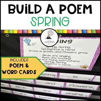 Spring Build a Poem - Pocket Chart Center by Little Learning Corner