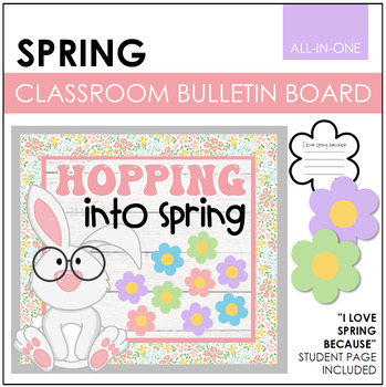 Preview of Spring Bulletin Board | April Classroom Door Decor
