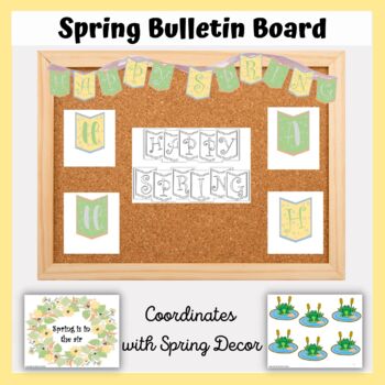 Preview of Spring Bulletin Board Banner Template