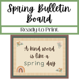 Spring Bulletin Board | Boho | Aesthetic | Pastel Decor