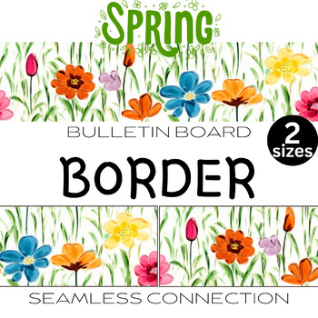 Preview of Spring Bulletin Board Border - Free - Back to School - Commercial Use Allowed