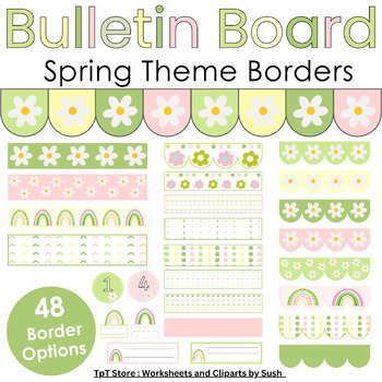 Preview of Spring Bulletin Board Borders | Classroom Decor | Bulletin Board Ideas