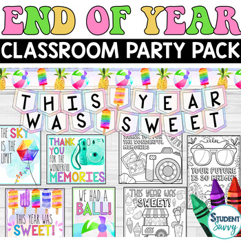 Preview of End of the Year Activities Awards Coloring Pages Summer Bulletin Board Editable