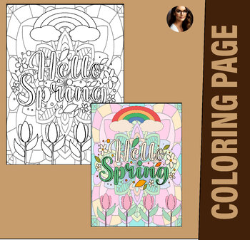 Preview of Spring Bulletin Board Flower Coloring Pages Rainbow Classroom