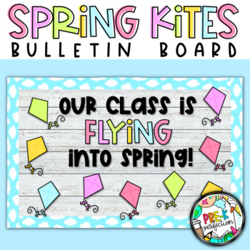 Preview of March Bulletin Board | Flying into Spring | Kite CRAFT | April Bulletin Board