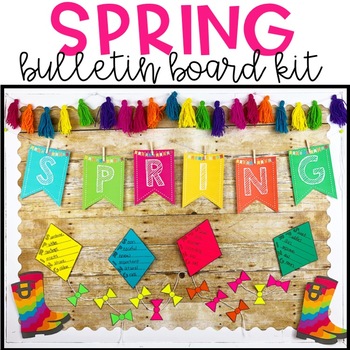 Preview of Spring Bulletin Board Kit -Acrostic Poem Activity!