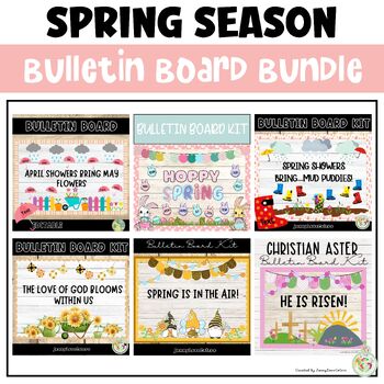Preview of Spring Bulletin Board Kits Bundle | Easter Bulletin Board Kits Bundle