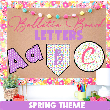 Spring Bulletin Board Lettering by Coffee and Creativity Teaching Resources