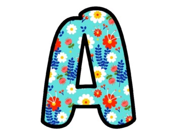 Spring Bulletin Board Letters, Classroom Décor, Alphabet Posters