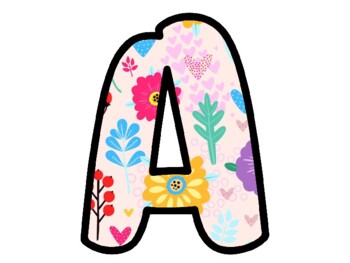 Spring Bulletin Board Letters, Classroom Décor, Alphabet Posters