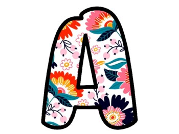 Spring Bulletin Board Letters, Classroom Décor, Alphabet Posters