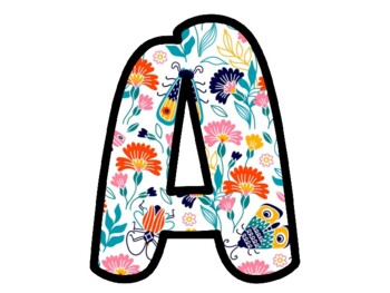 Spring Bulletin Board Letters, Classroom Décor, Alphabet Posters