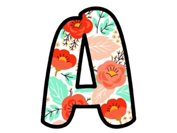 Spring Bulletin Board Letters, Classroom Décor, Alphabet Posters