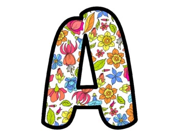 Spring Bulletin Board Letters, Classroom Décor, Alphabet Posters