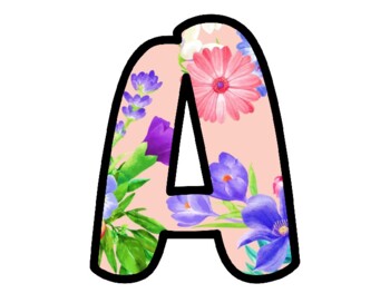 Spring Bulletin Board Letters, Classroom Décor, Alphabet Posters