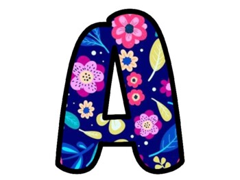 Spring Bulletin Board Letters, Classroom Décor, Alphabet Posters