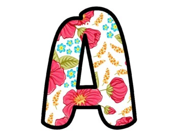 Spring Bulletin Board Letters, Classroom Décor, Alphabet Posters