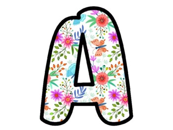 Spring Bulletin Board Letters, Classroom Décor, Alphabet Posters