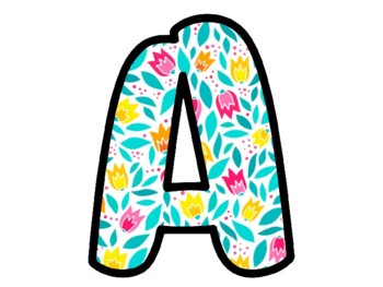 Spring Bulletin Board Letters, Classroom Décor, Alphabet Posters