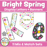 Spring Bulletin Board Letters & Editable Banners | Spring 