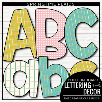 Preview of Spring Bulletin Board Lettering and Borders