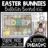 Spring Bulletin Board with Easter Bunny Student Photo Writ