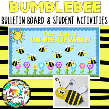 Preview of Spring Bumblebee Bulletin Board Bundle with Student Activities BUNDLE