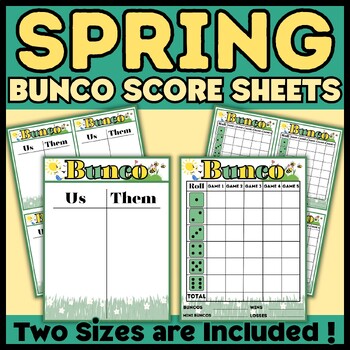 Preview of Spring Bunco Score Sheets | Spring Games | Spring Activities | Fun Game