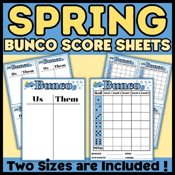 Preview of Spring Bunco Score Sheets | Spring Games | Spring Activities | March Fun Game