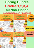 Spring Bundle-40 Nonfiction Spring Reading Comprehension S