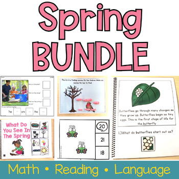 Preview of Spring Bundle For Math, Reading and Speech Skills