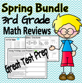 Third Grade Math Review (TEST PREP) Spring Bundle