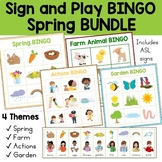 Spring Bingo Game Bundle | Spring Bingo Cards with Four Th