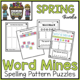 Spring Bundle - Word Mines Spelling Patterns Puzzles - Mar