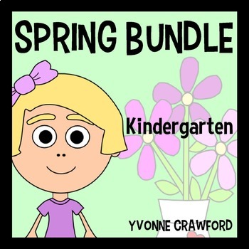 Preview of Spring Bundle for Kindergarten | Math and Literacy Skills Review