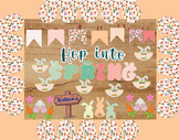 Spring Bunny Bulletin Board Kit |Cute Spring Rubbits For C