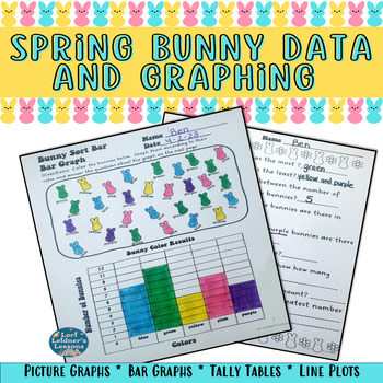 Preview of Spring Bunny Data and Graphing Activities - Easter - Math - Line Plots - Graphs
