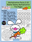 Spring Bunny Easter Multiplication Fact Practice 2-10 Ridd