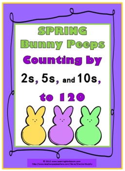 Preview of Skip Counting Worksheets Activities & Posters Spring Math