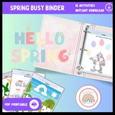 Spring Busy Binder; Adapted book; 12 activities included.