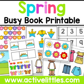 Preview of Spring Busy Book Quiet Book Activity Binder Printable - April