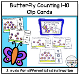 Spring Butterfly Counting 1-10 Clip Cards - Numbers & Numb